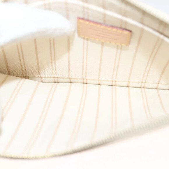 LOUIS VUITTON Damier Azur Neverfull MM Pouch LV Auth BA4500 - Picture 10 of 16
